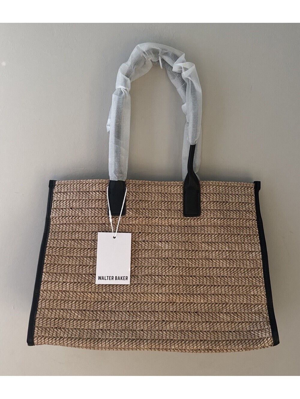 Walter Baker Delaney Natural Raffia Tote Bag NWT Women’s - Picture 1 of 9